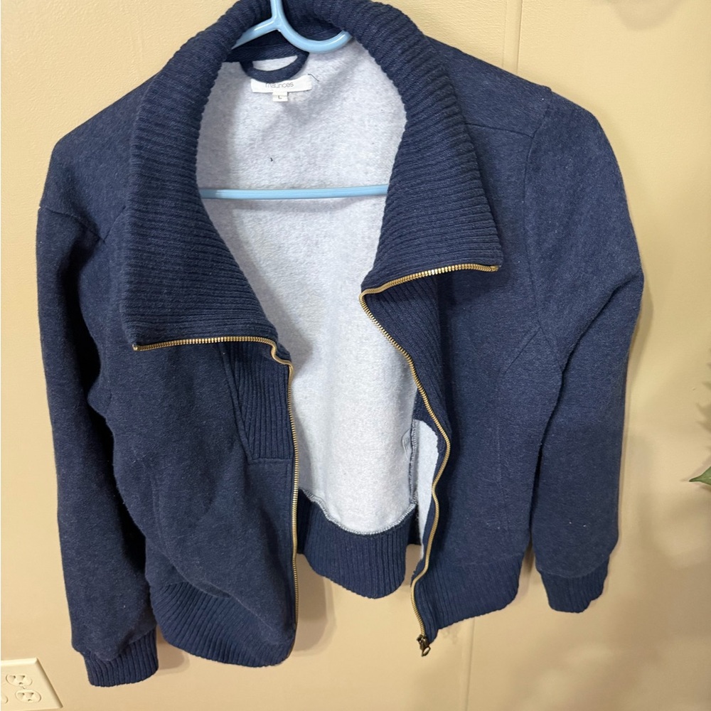 Maurices Men's Dark Blue Zip-Up Sweater